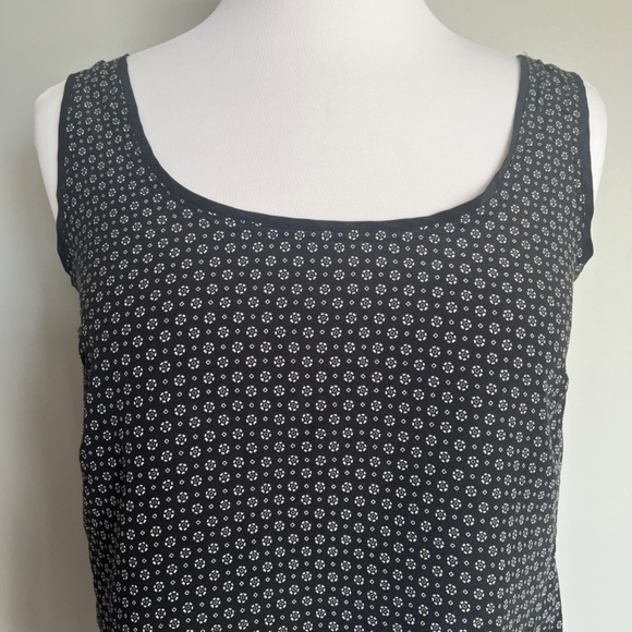 MASSIMO DUTTI Calidad Silk Tiny Floral Print Casual Workwear Tank Top Blouse 4 - Picture 6 of 9